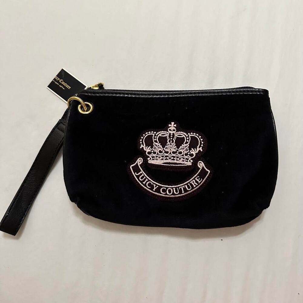 Juicy couture black velvet wristlet